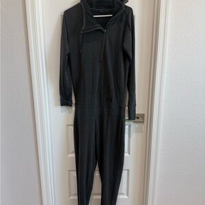 North FaceCharcoal Hooded Jumpsuit